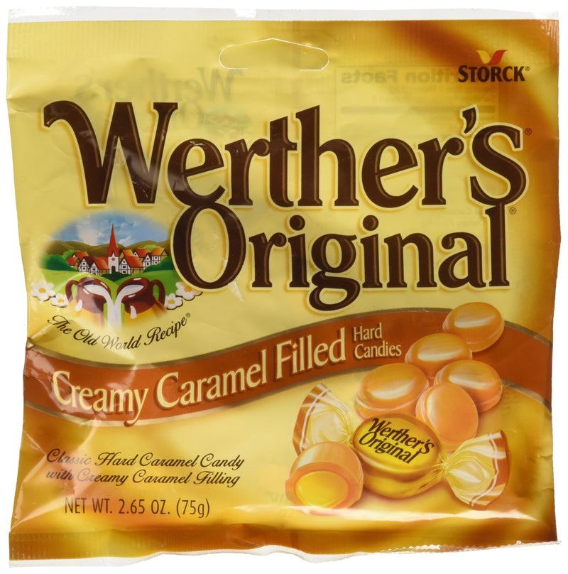 Storck Werther's Original Creamy Caramel Filled Hard Candies (2.65oz) Single Pack - Image 1